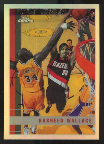 1997-98 Topps Chrome Rasheed Wallace Refractor #120