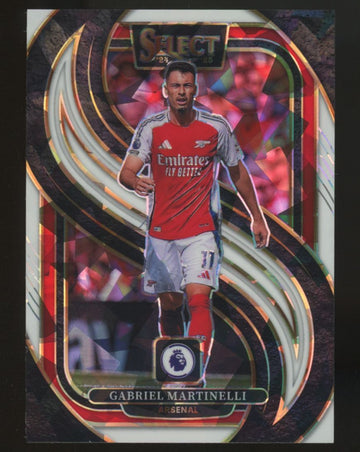 2024-25 Panini Select Premier League Gabriel Martinelli Mezzanine White Ice /85