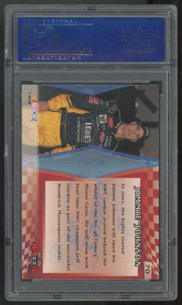 2002 Wheels High Gear Jimmie Johnson Preview Signed Auto PSA/DNA Authentic #70