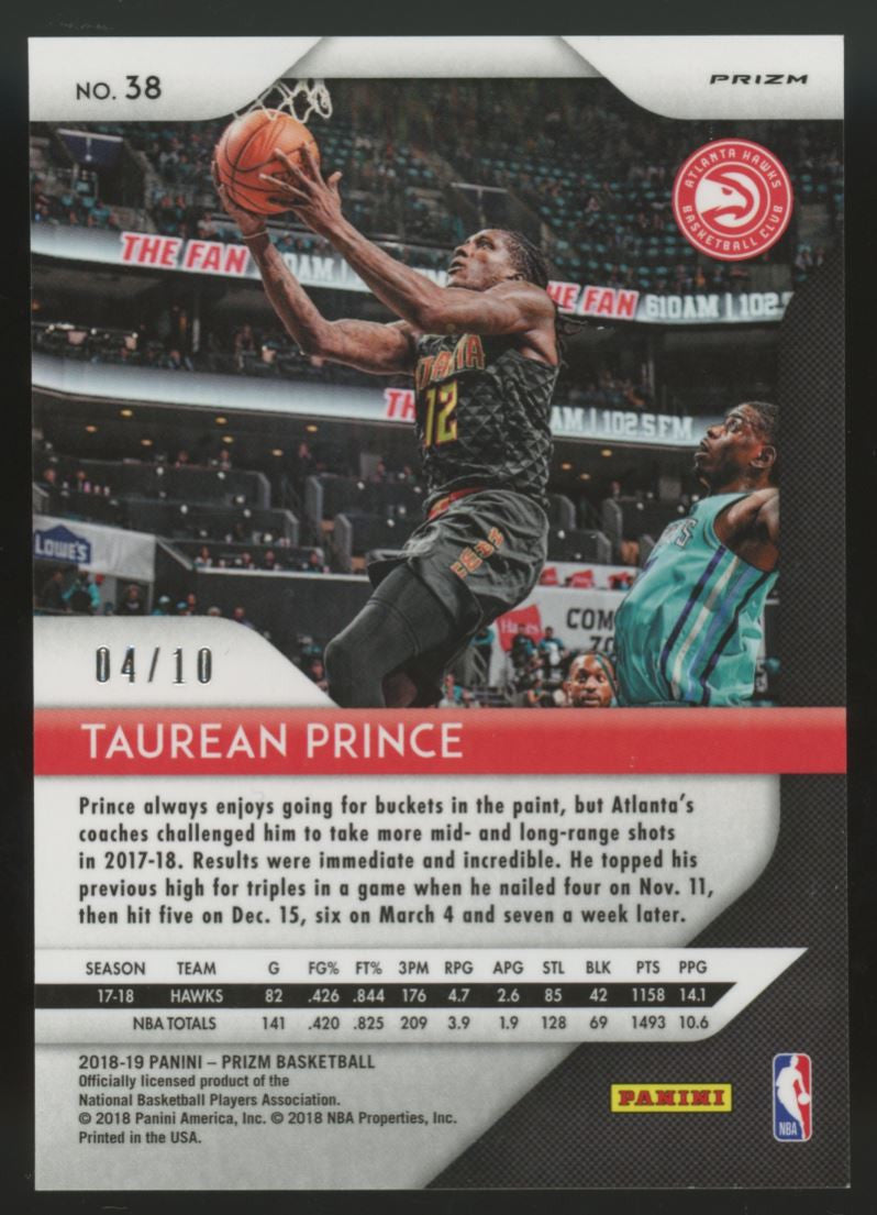 2018-19 Prizm Taurean Prince Gold Prizm /10 #38