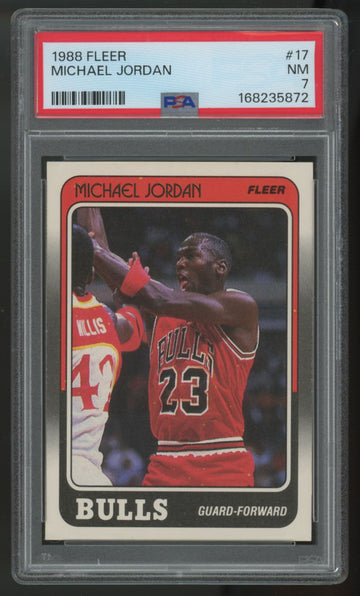 1988-89 Fleer Michael Jordan #17 PSA 7