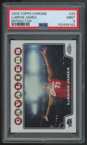 2008-09 Topps Chrome LeBron James Refractor #23 PSA 9