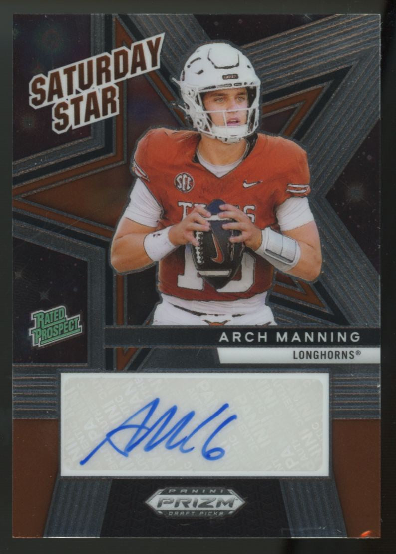 2025 Prizm Draft Picks Arch Manning Rated Prospect Saturday Star Auto #SSS-AMG *READ