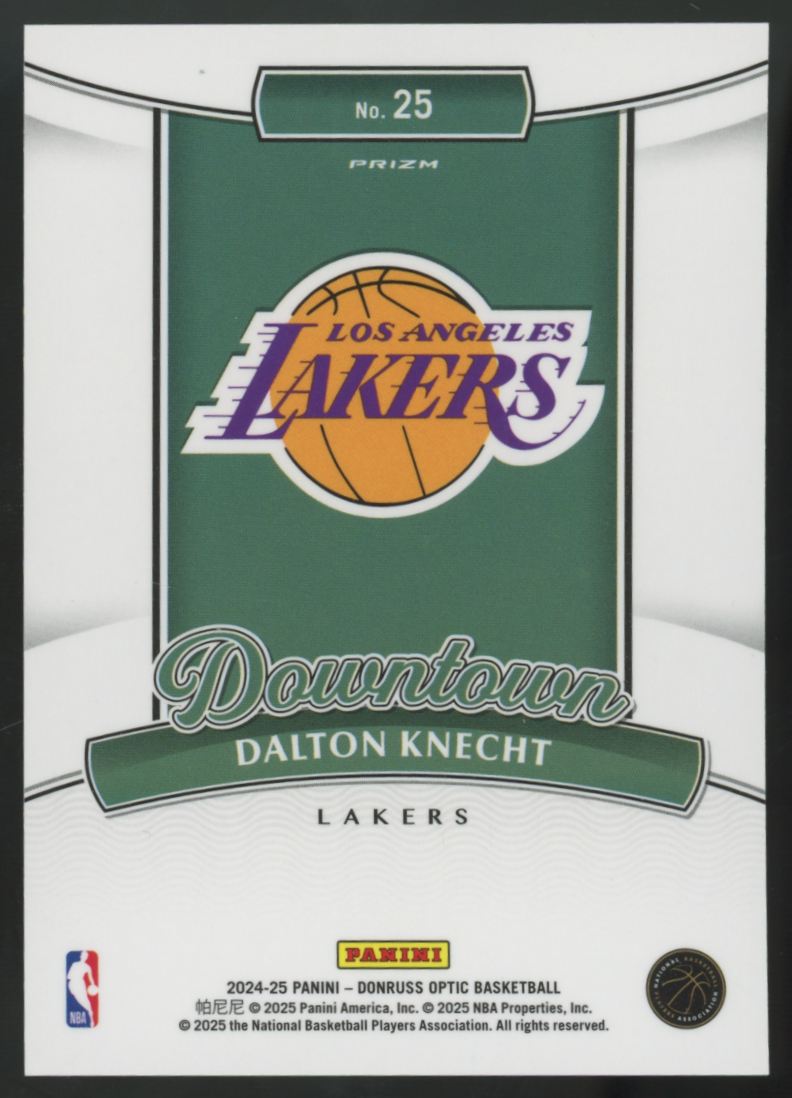 2024-25 Donruss Optic Dalton Knecht RC Downtown SSP #25