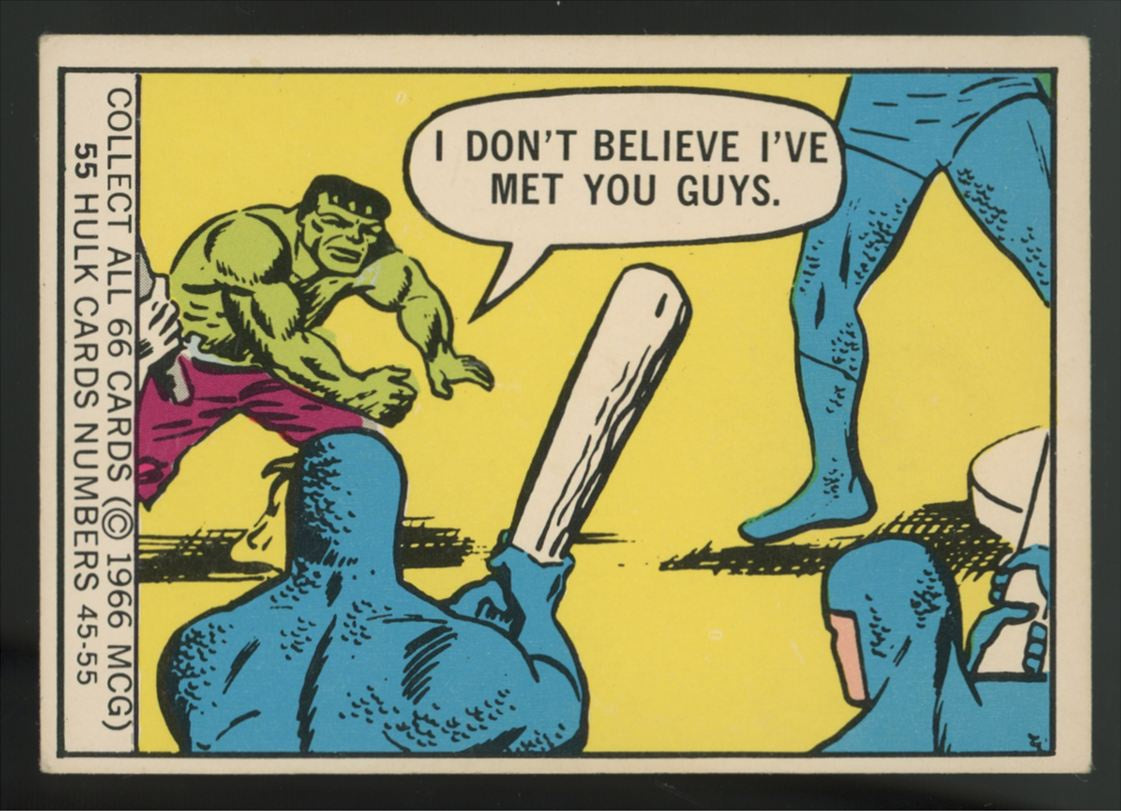 1966 Marvel Super Hero Hulk I Don't Believe I've Met You Guys #55 EX
