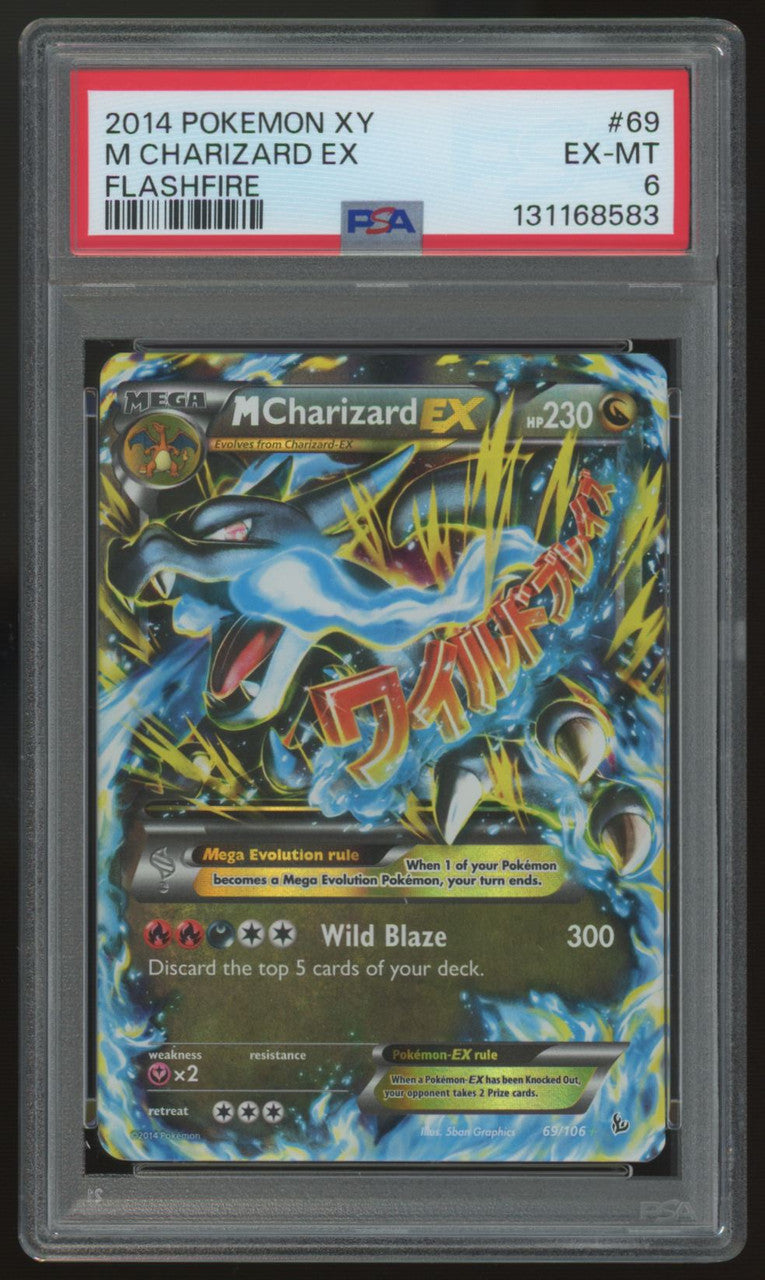 2014 Pokemon M Charizard EX Flashfire Holo #69 PSA 6 (B)