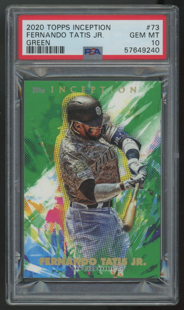 2020 Topps Inception Fernando Tatis Jr. Green #73 PSA 10