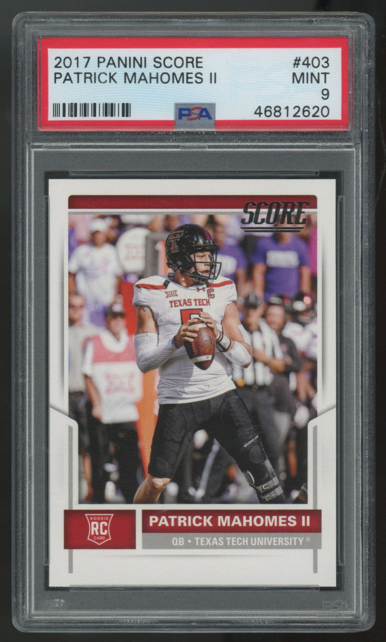 2017 Score Patrick Mahomes RC #403 PSA 9