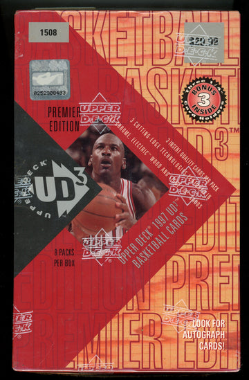 1996/97 Upper Deck UD3 Basketball Box Factory Sealed 8 Packs