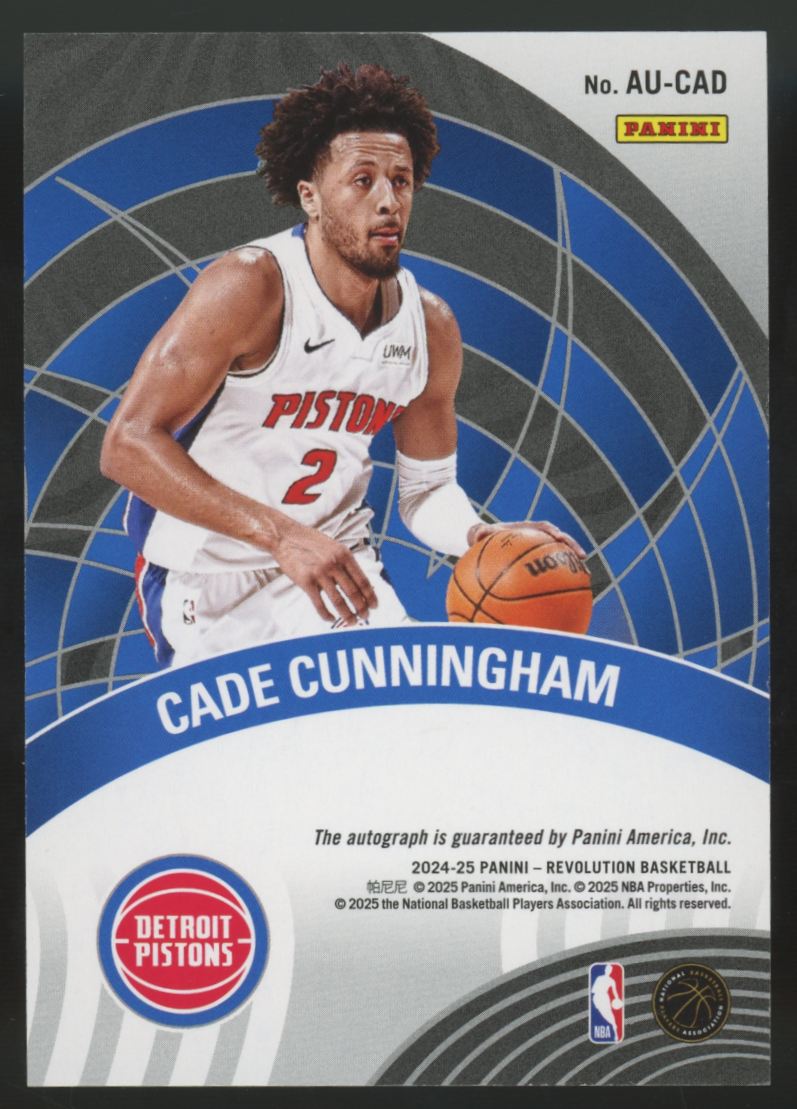 2024-25 Revolution Cade Cunningham Signatures Auto #AU-CAD
