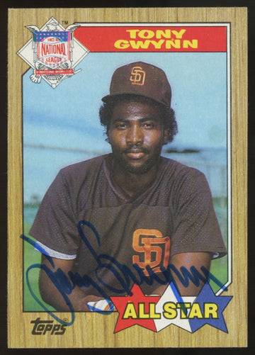 1987 Topps Tony Gwynn All Star #599 Signed Auto JSA