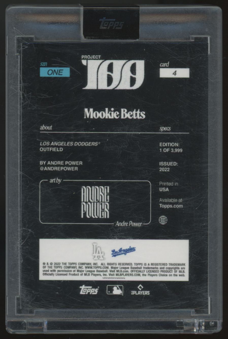 2022 Topps Project 100 Mookie Betts /3999 #4