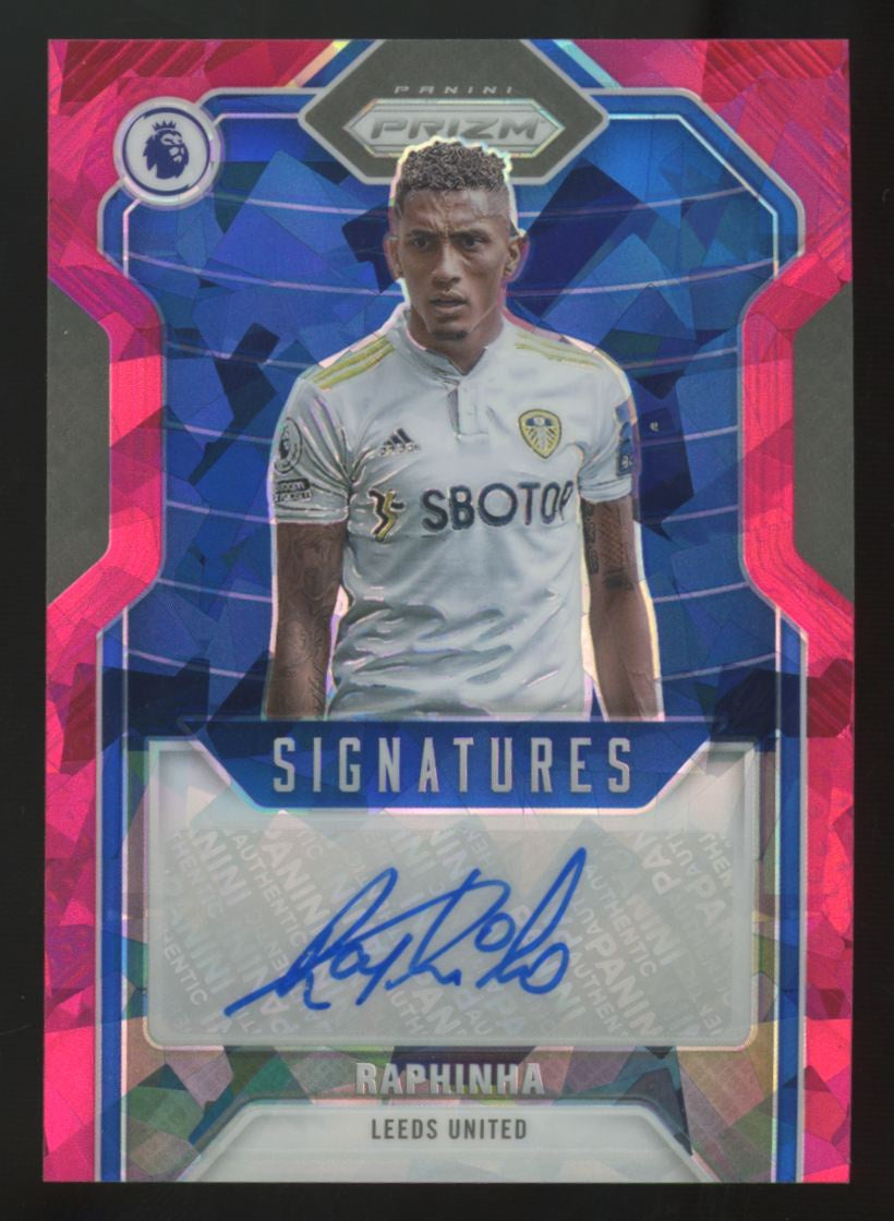 2021-22 Panini Prizm Premier League Raphinha Pink Ice Auto #S-RHA