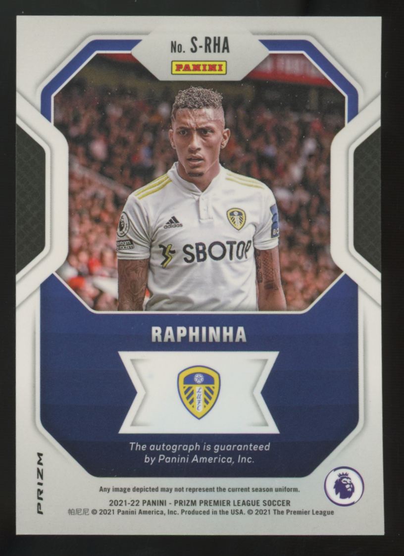 2021-22 Panini Prizm Premier League Raphinha Pink Ice Auto #S-RHA