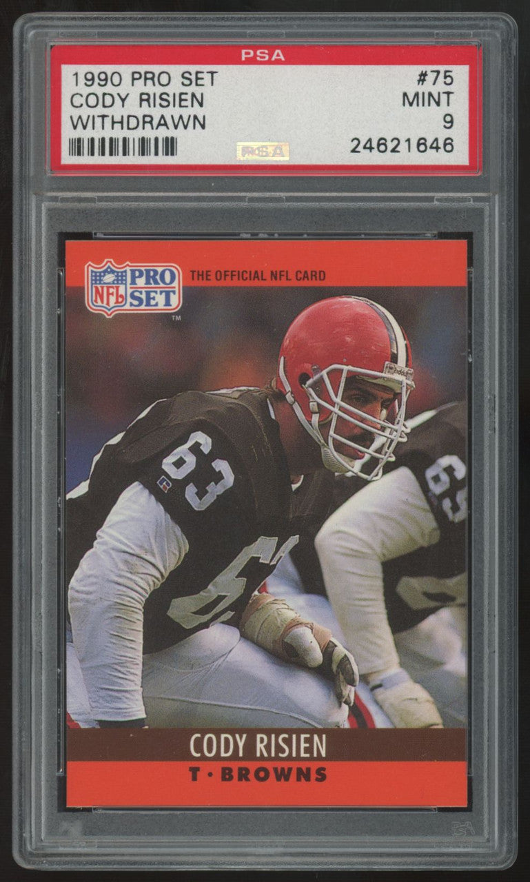 1990 Pro Set Cody Risien Withdrawn #75 PSA 9