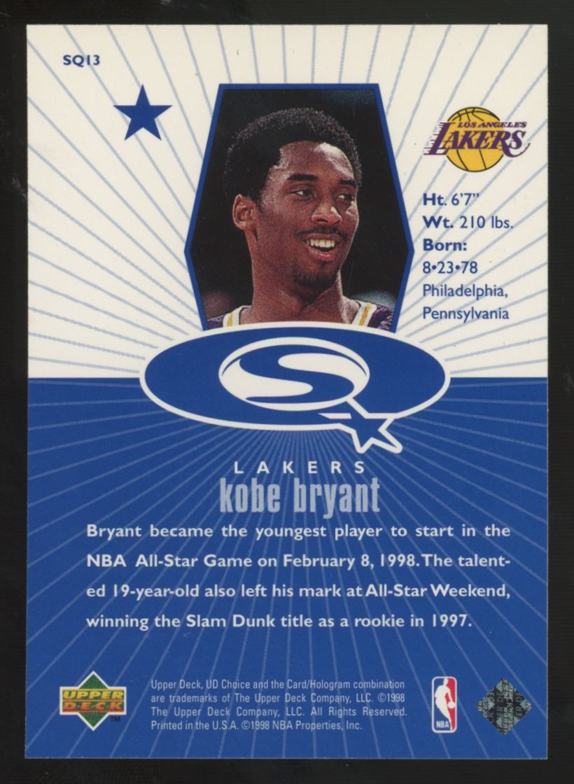 1998-99 Upper Deck Choice Kobe Bryant Starquest #SQ13