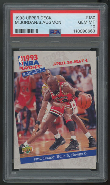 1993-94 Upper Deck Michael Jordan / Stacey Augmon Highlights #180 PSA 10
