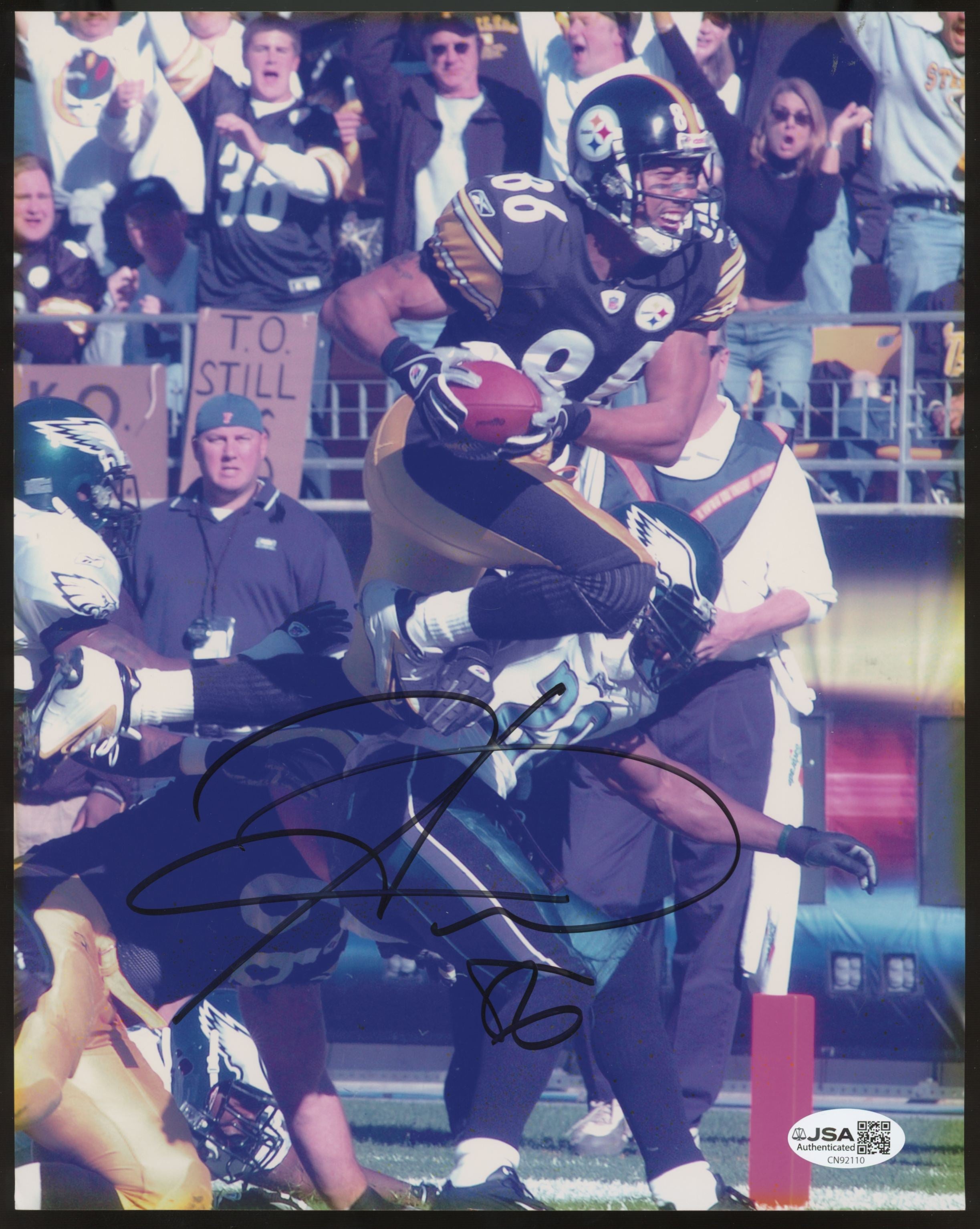 Hines Ward Signed Autographed 8x10 Photo JSA Authentic