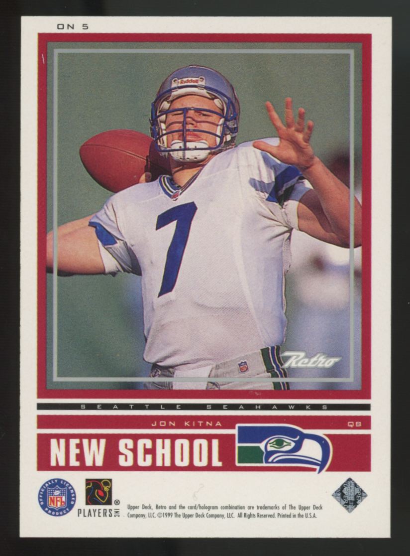1999 Upper Deck Retro Brett Favre/Jon Kitna Old School/New School /50 #ON5