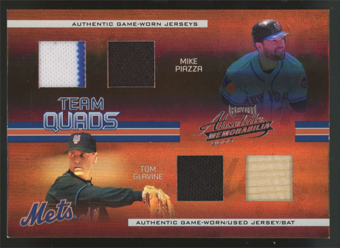 2005 Playoff Absolute Piazza/Glavine/Matsui/Reyes Team Quads 8 Patch /25 #TQ-11