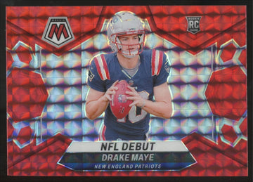 2024 Panini Mosaic Drake Maye RC Red NFL Debut #273