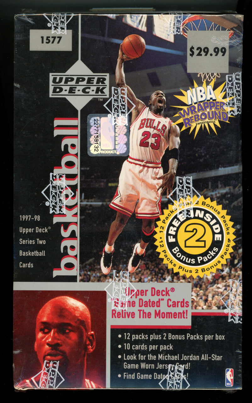 1997/98 Upper Deck Series 2 Basketball Box Factory Sealed 14 Packs