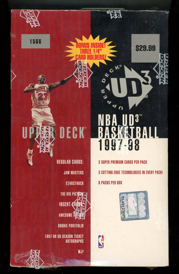 1997/98 Upper Deck UD3 Basketball Box Factory Sealed 8 Packs