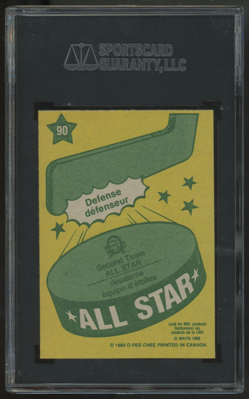 1980-81 O-Pee-Chee Barry Beck All-Star #90 SGC 9