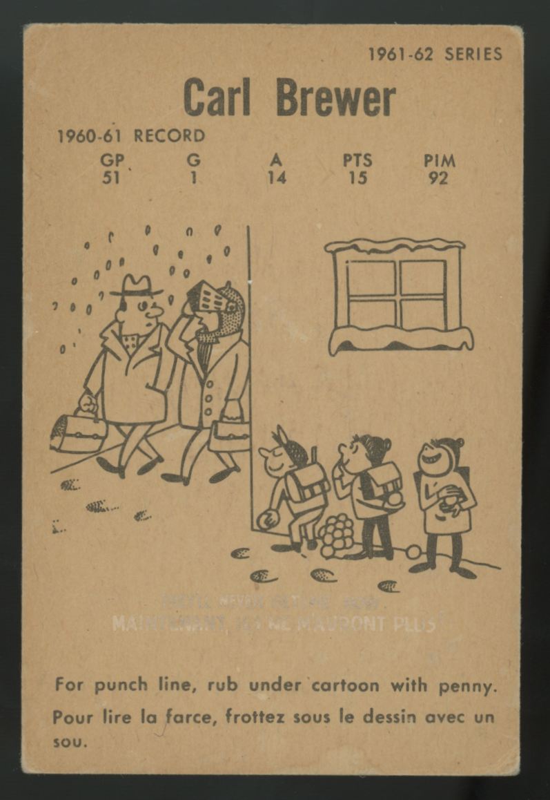 1961-62 Parkhurst Carl Brewer #18 VG