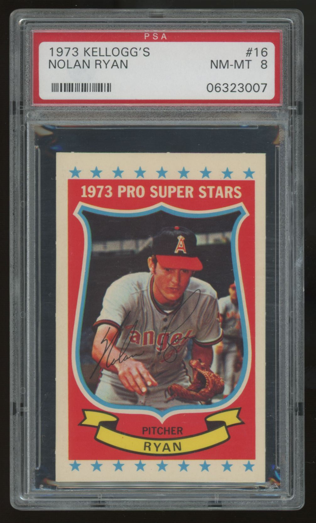 1973 Kellogg's Nolan Ryan Pro Super Stars #16 PSA 8
