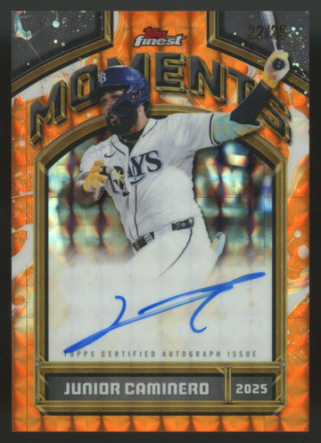 2026 Topps Finest Junior Caminero Moments Orange Geometric Auto /25 #FMA-JC