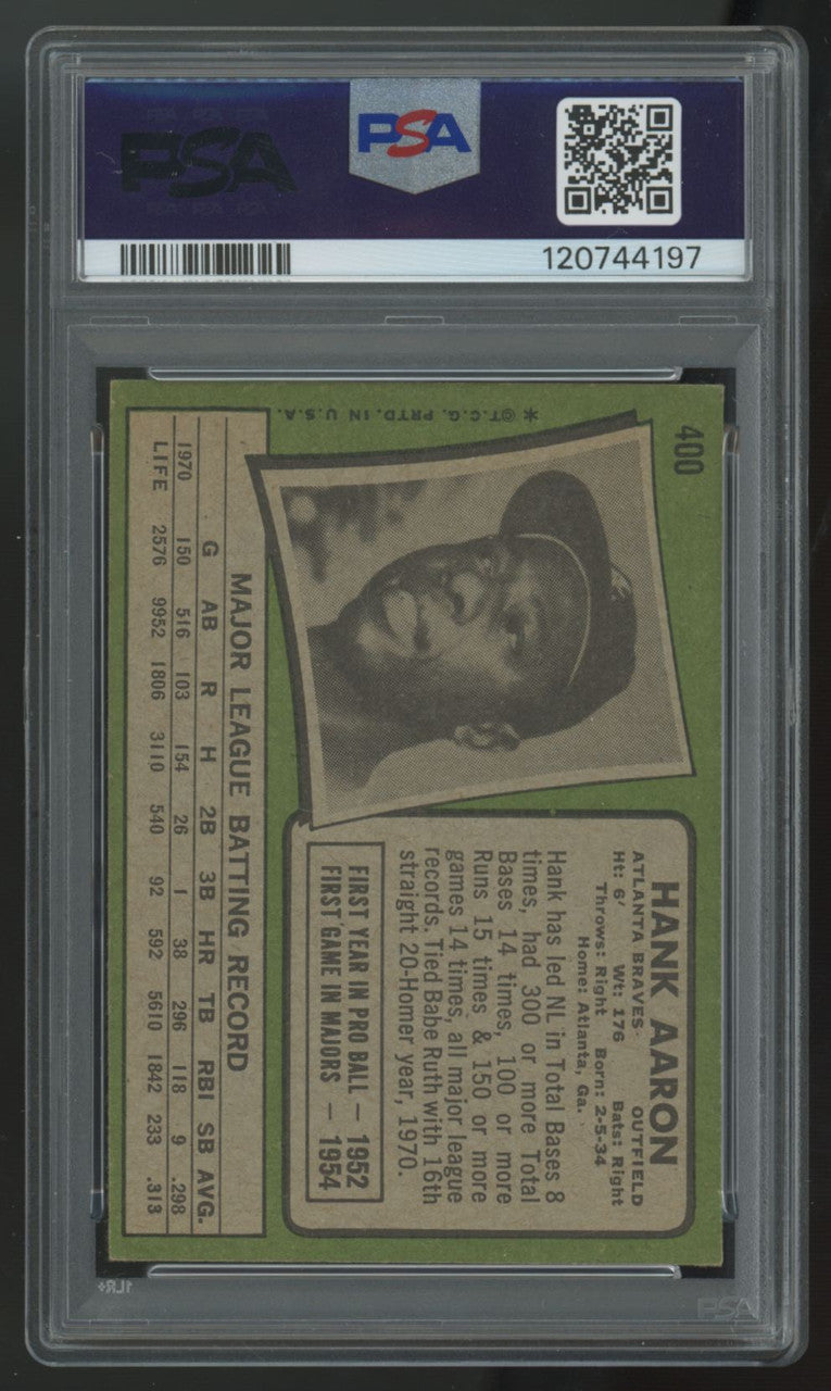 1971 Topps Hank Aaron #400 PSA 4.5