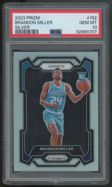 2023-24 Panini Prizm Brandon Miller RC Silver #152 PSA 10