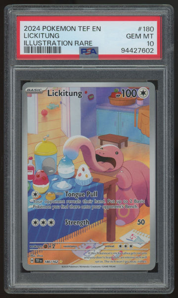 2024 Pokemon Lickitung Temporal Forces Illustration Rare #180 PSA 10