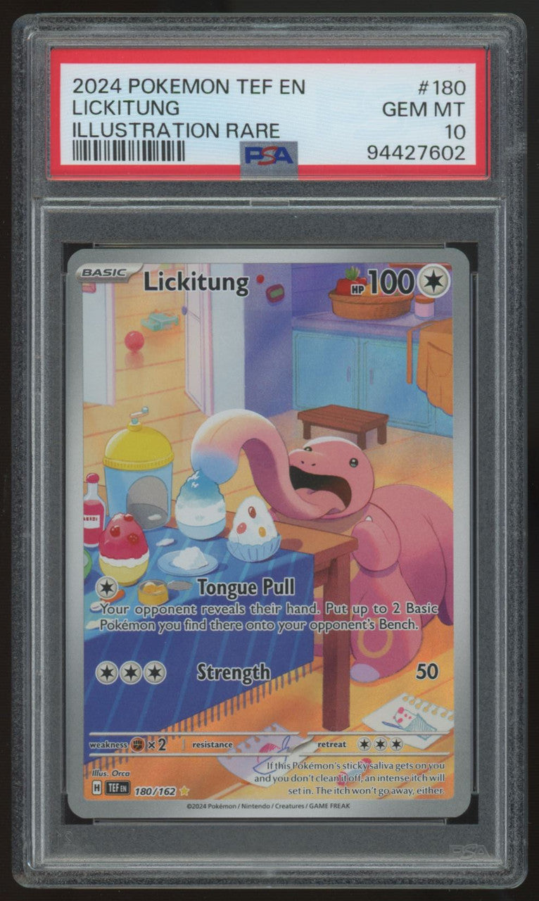 2024 Pokemon Lickitung Temporal Forces Illustration Rare #180 PSA 10