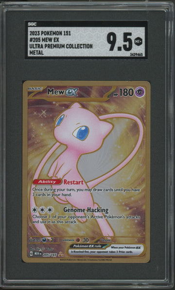 2023 Pokemon Mew ex 151 Ultra Premium Collection Metal Card #205 SGC 9.5