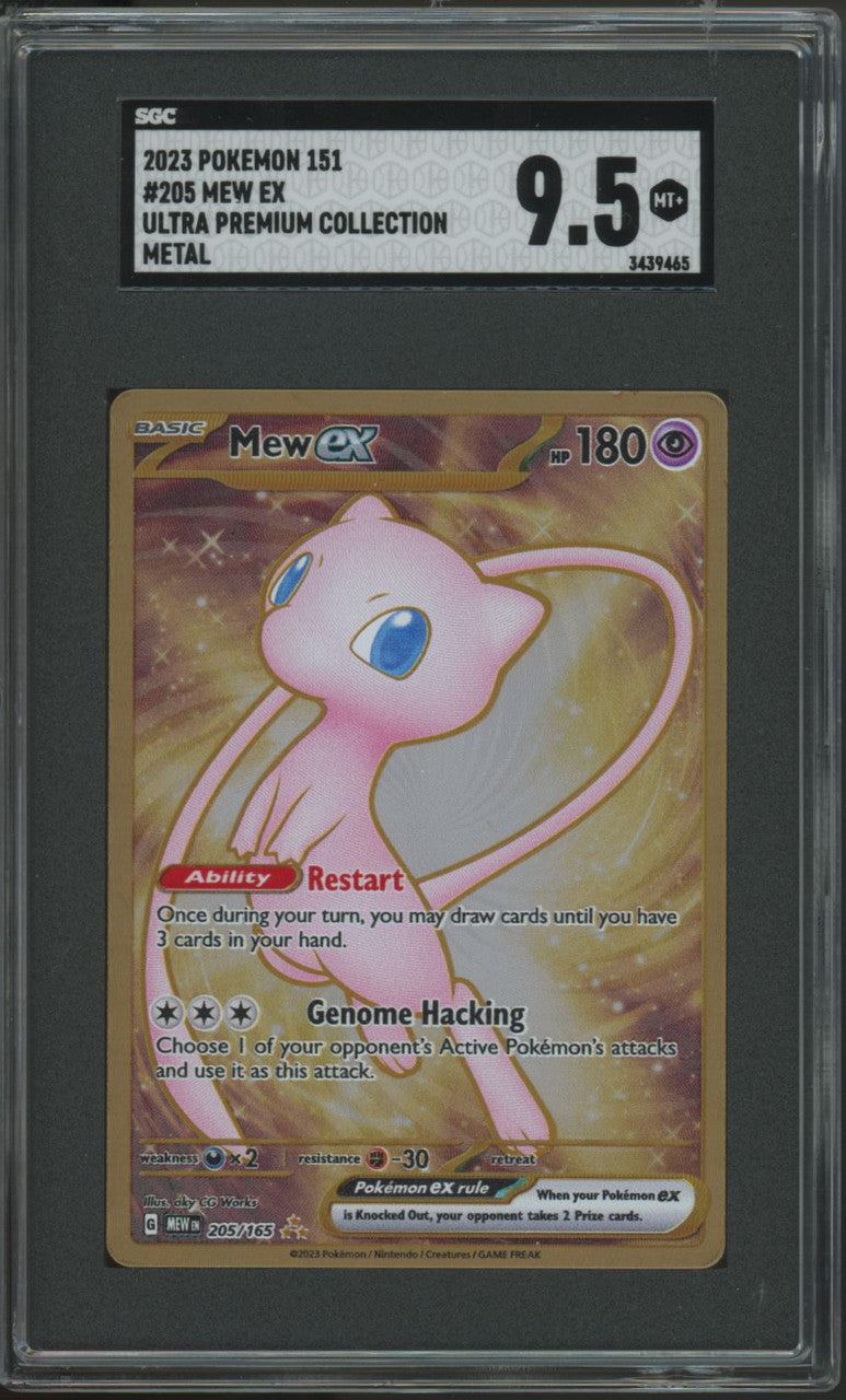 2023 Pokemon Mew ex 151 Ultra Premium Collection Metal Card #205 SGC 9.5