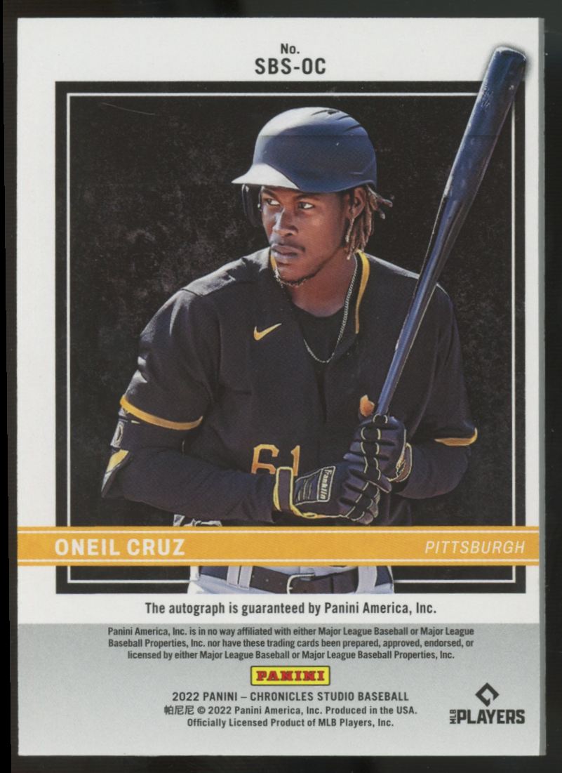 2022 Panini Chronicles Studio Oneil Cruz RC Auto /49 #SBS-OC