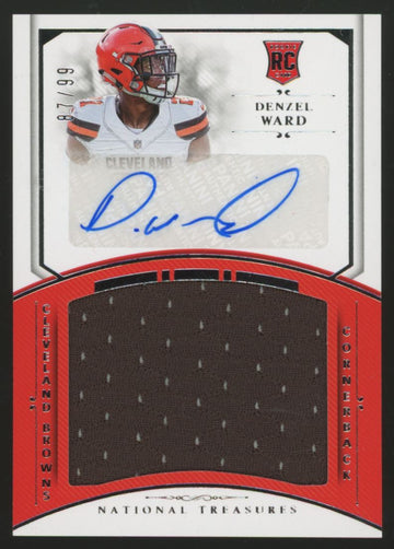 2018 National Treasures Denzel Ward RC Patch Auto RPA /99 #204