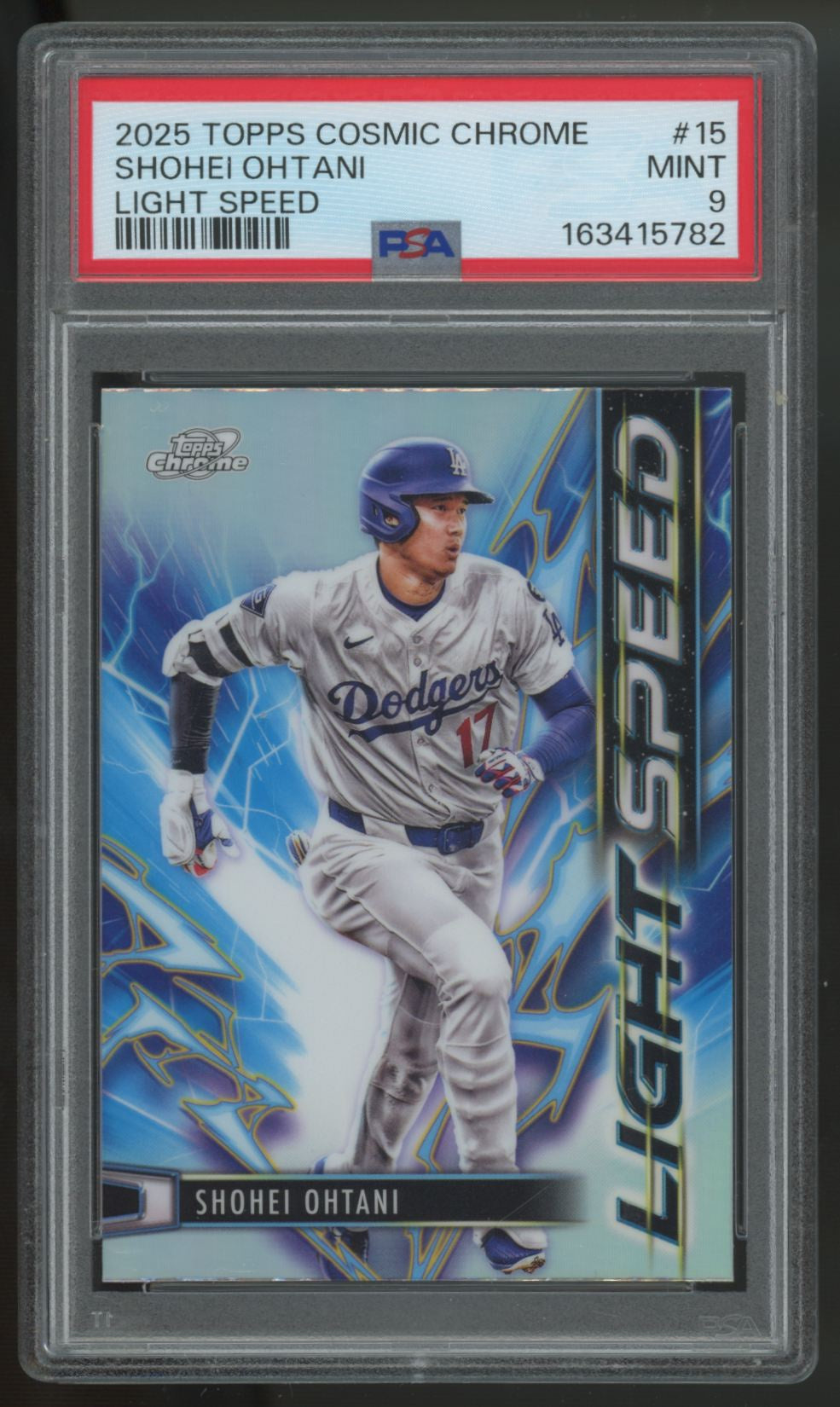 2025 Topps Chrome Cosmic Shohei Ohtani Light Speed #LS-15 PSA 9