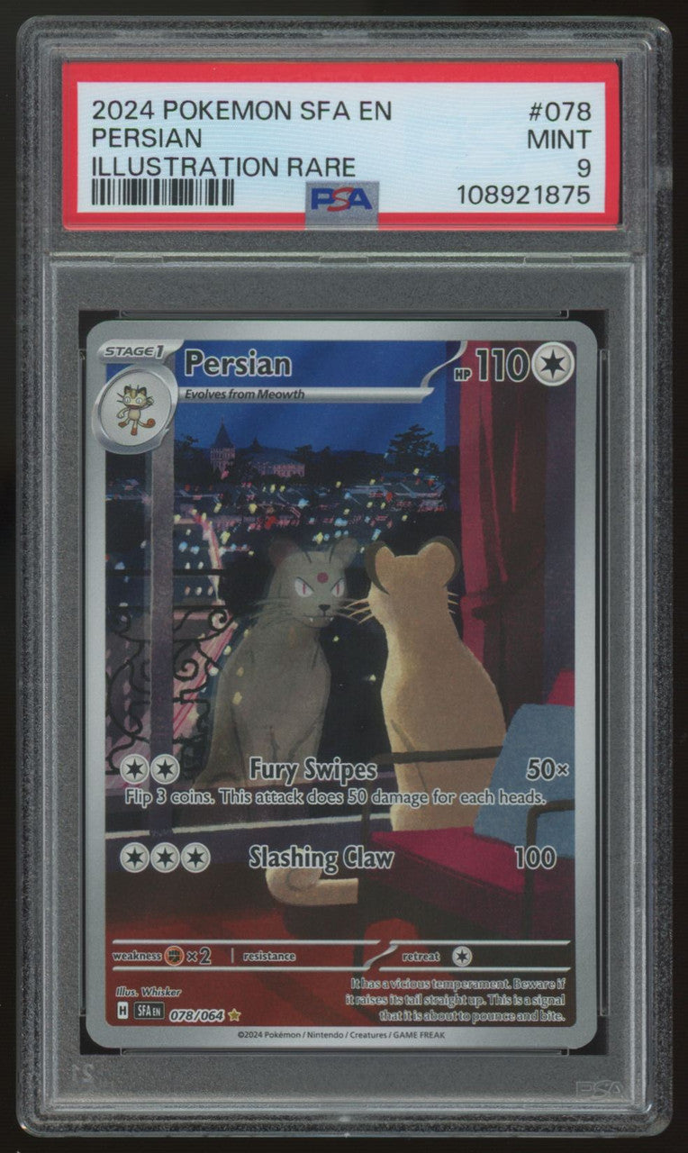 2024 Pokemon Persian Shrouded Fables Illustration Rare #078 PSA 9