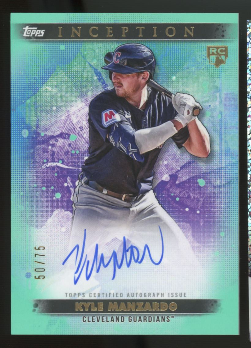 2024 Topps Inception Kyle Manzardo RC Auto Emerging Stars Teal /75 #BRES-KM
