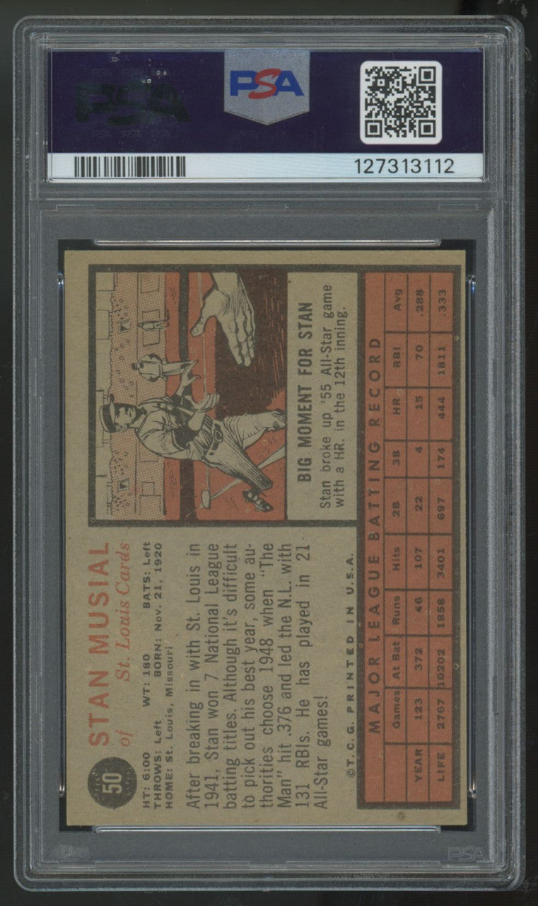 1962 Topps Stan Musial #50 PSA 4 *112