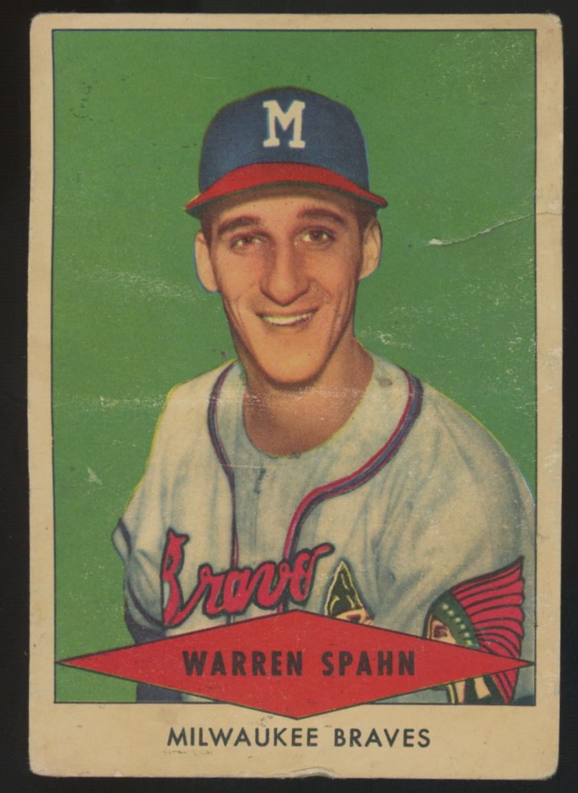 1954 Red Heart Warren Spahn Poor (Paper Loss)