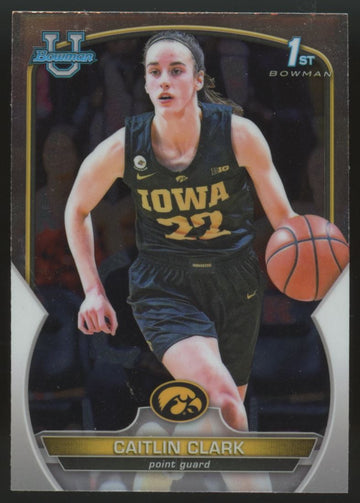 2022-23 Bowman Chrome University Caitlin Clark 1st #50