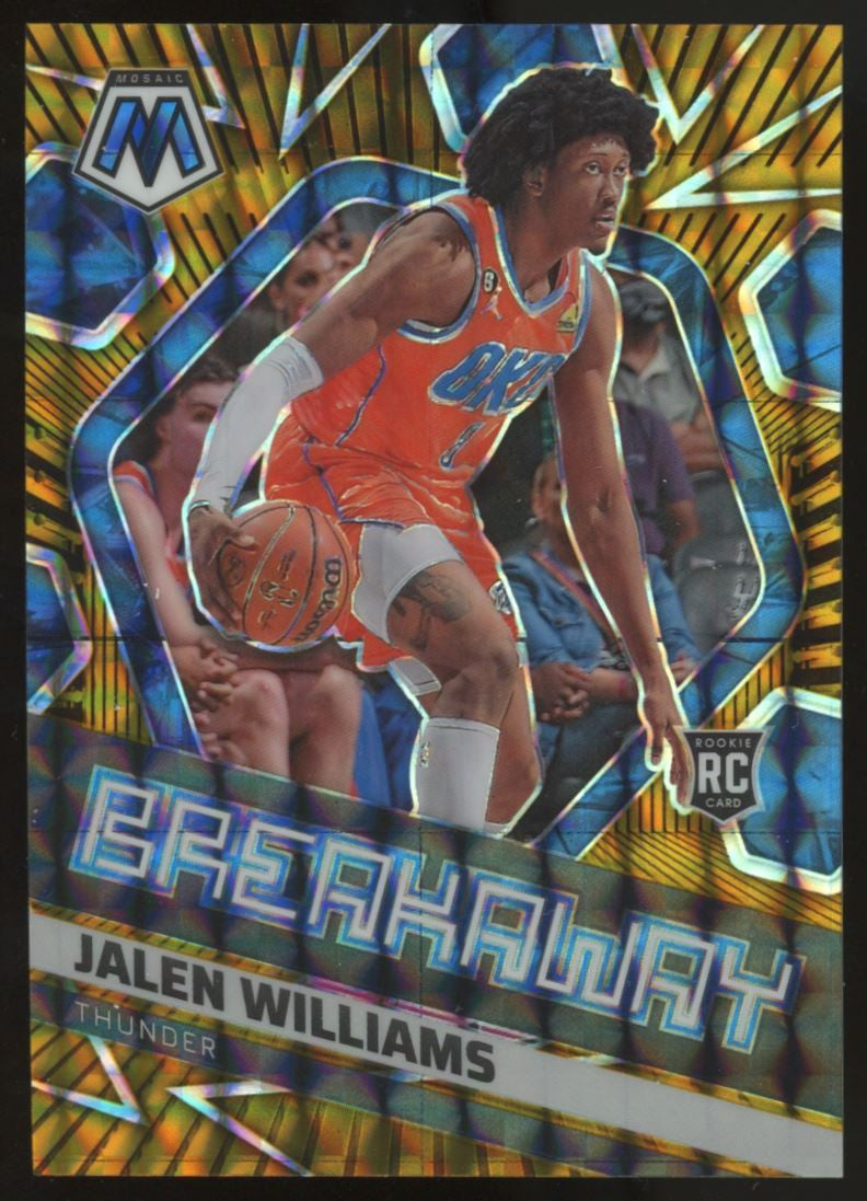 2022-23 Mosaic Jalen Williams Breakaway RC Gold /10 #8