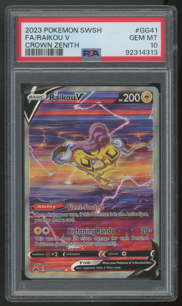 2023 Pokemon Rakou V Crown Zenith Full Art #GG41 PSA 10