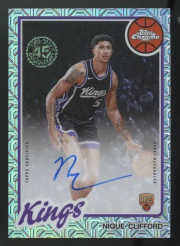 2025-26 Topps Chrome Silver Pack Nique Clifford RC '80-'81 Auto #80CR2-NC