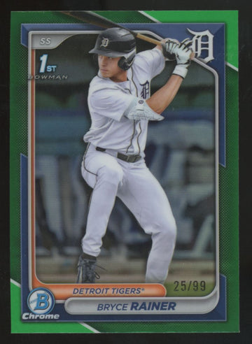 2024 Bowman Draft Bryce Rainer 1st Prospect Chrome Green Refractor /99 #BDC-86