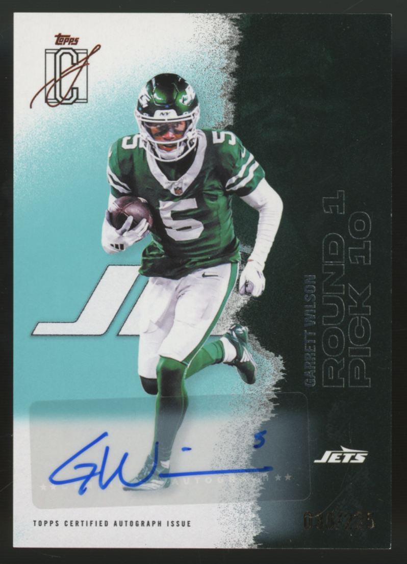 2025 Topps Signature Class Garrett Wilson Teal Auto /225 #41